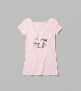 Damen V-Shirt "It´s Always Time for a Flascherl"