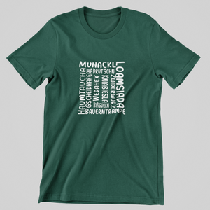 T-Shirt Unisex mit dem Aufdruck "Bayrischer Dialekt"