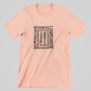 T-Shirt Unisex mit dem Aufdruck "Bayrischer Dialekt"