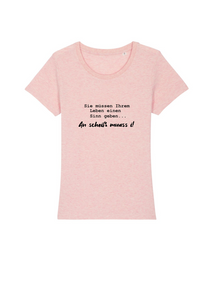 Damen T-Shirt Rundhals "Leben einen Sinn geben"