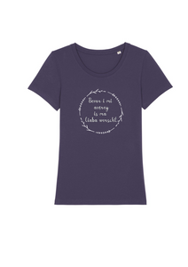 Damen Rundhals T-Shirt "Bevor i mi aufreg"