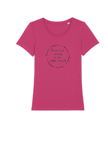 Damen Rundhals T-Shirt "Bevor i mi aufreg"