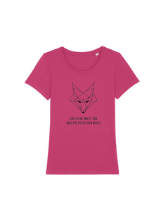Damen T-Shirt Rundhals "Ein Fuchs muss tun"