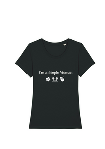 Damen T-Shirt Rundhals "I´m a Simple Woman - Aloha"