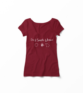 Damen T-Shirt "I´m a Simple Woman-Bayern"
